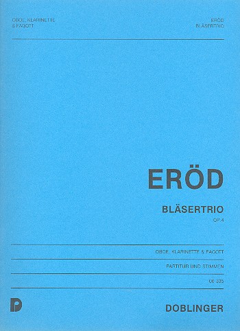 Trio op.4 für Oboe, Klarinette und  Fagott  Partitur und Stimmen