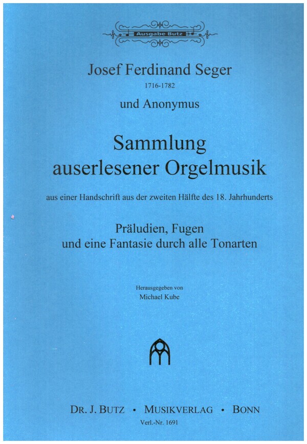 Sammlung auserlesener Orgelmusik&nbsp;&nbsp;für Orgel&nbsp;&nbsp;
