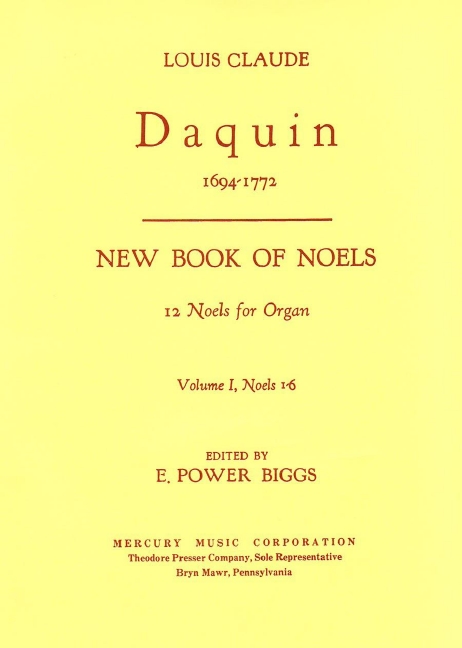 NEW BOOKS OF NOELS VOL.1 (NOS.1-6)  FOR ORGAN  POWER BIGGS, E., ED