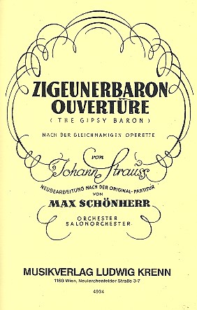 Zigeunerbaron - Ouvertuere&nbsp;&nbsp;für Orchester&nbsp;&nbsp;Direktion und Stimmen