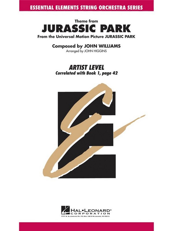 Theme from Jurassic Park&nbsp;&nbsp;for string orchestra&nbsp;&nbsp;score and 8-8-4-4-4 and piano