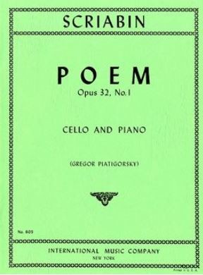 Poem op.32,1  for cello and piano  