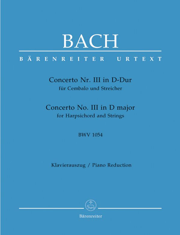 Konzert D-Dur Nr.3 BWV1054 &nbsp;&nbsp;für Cembalo und Streicher&nbsp;&nbsp;für 2 Klaviere