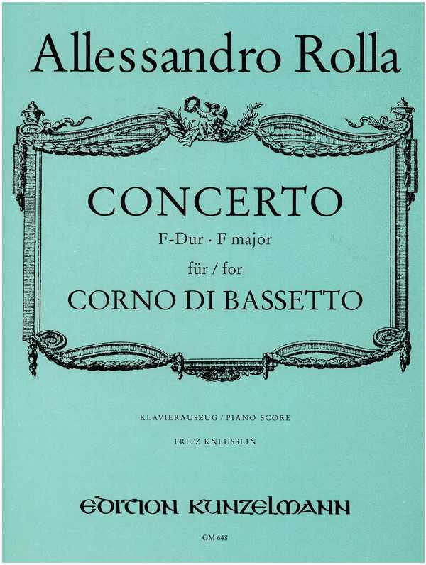 Concerto F-Dur  für Bassetthorn und Orchester  für Bassethorn und Klavier