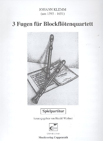 3 Fugen&nbsp;&nbsp;für Blockflötenquartett (SATB)&nbsp;&nbsp;Spielpartitur