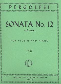 Sonata E major no.12&nbsp;&nbsp;for violin and piano&nbsp;&nbsp;