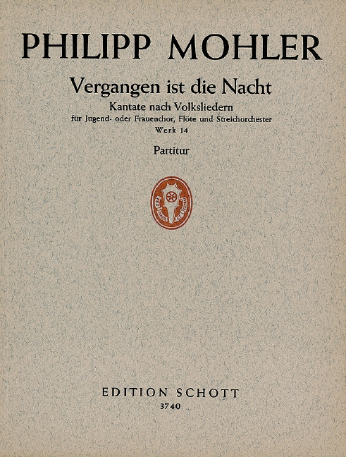 Vergangen ist die Nacht Werk 14&nbsp;&nbsp;für Jugendchor oder Frauenchor (SMezA) mit Flöte und Streichorchester&nbsp;&nbsp;Klavierauszug
