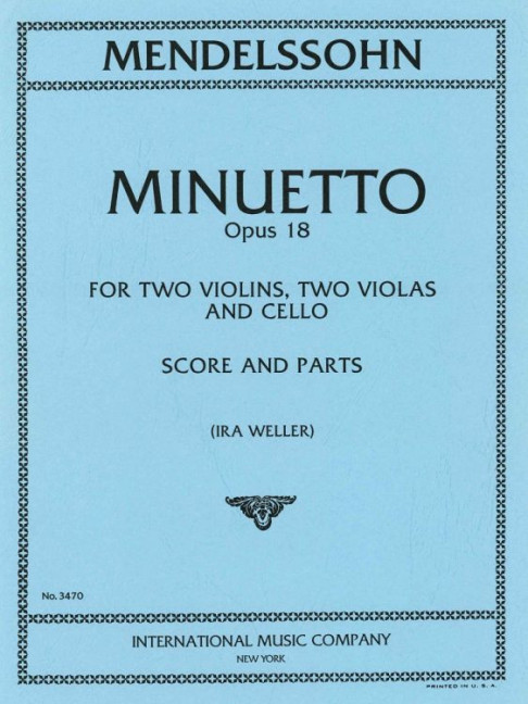 Minuetto op.18&nbsp;&nbsp;for 2 violins,2 violas and cello&nbsp;&nbsp;score and parts