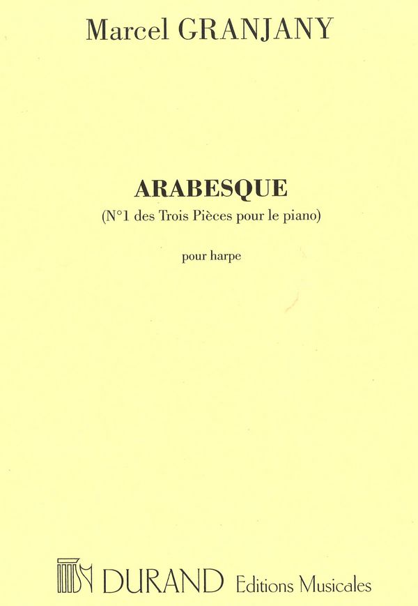 Arabesque de 3 pièces pour le  piano pour harpe  