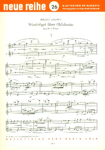 Windvögel über Oklahoma  für 2 Flöten  Spielpartitur