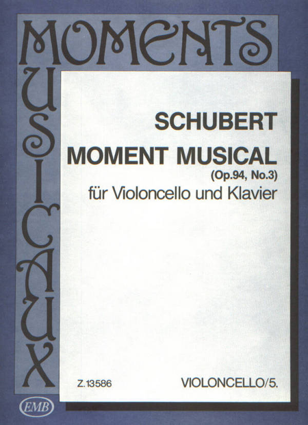 Moment musical op.94,3 für&nbsp;&nbsp;Violoncello und Klavier&nbsp;&nbsp;