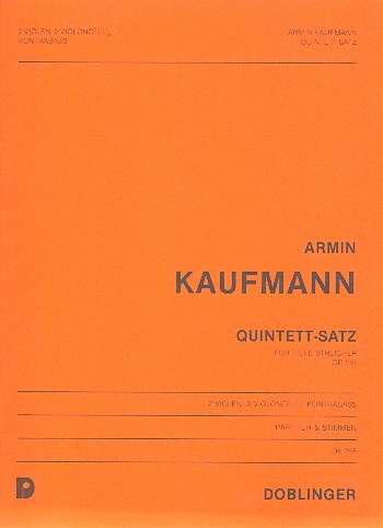 Quintett-Satz op.108 für 2 Violen,  2 Violoncelli und Kontrabass  Partitur und Stimmen