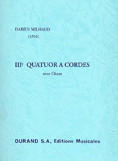 Quatuor à cordes avec chant no.3 op.32&nbsp;&nbsp;partition de poche  (1916)&nbsp;&nbsp;