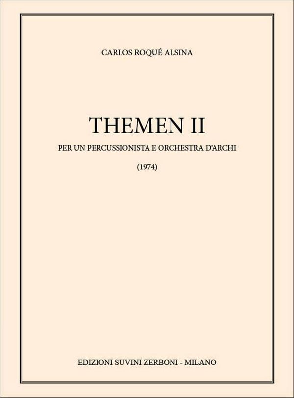 Themen 2  per un percussionista e orchestra d'archi  partitura