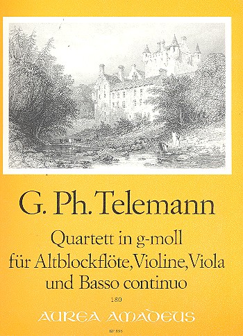 Quartett g-Moll für Altblockflöte,&nbsp;&nbsp;Violine, Viola und Bc&nbsp;&nbsp;Stimmen