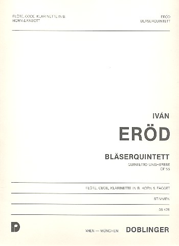 QUINTETT OP.58 FUER FLOETE, OBOE,  KLARINETTE, HORN UND FAGOTT  STIMMEN
