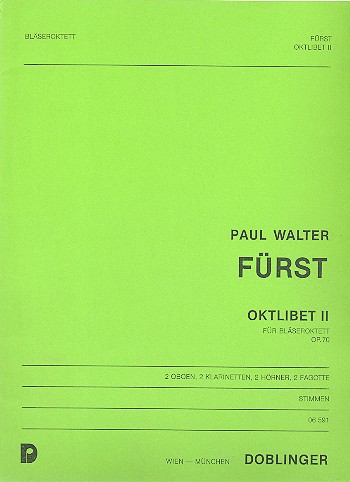 OKTLIBET NR.2 OP.70 FUER 2 OBOEN,&nbsp;&nbsp;2 KLARINETTEN, 2 HOERNER UND&nbsp;&nbsp;2 FAGOTTE,    STIMMEN