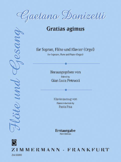 Gratias agimus für Sopran, Flöte&nbsp;&nbsp;und Klavier (Orgel)&nbsp;&nbsp;