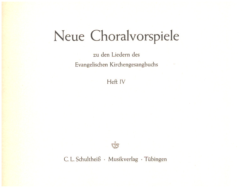 Neue Choralvorspiele zu den Liedern des EG Band 4  für Orgel  