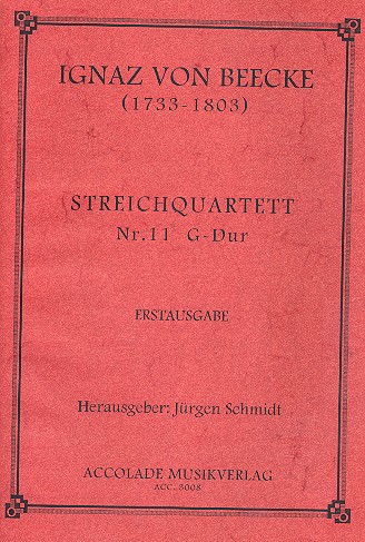 Streichquartett G-Dur Nr.11  Partitur und Stimmen  