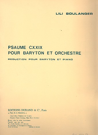 Ils m'ont assez opprimé dès ma jeunesse  pour baryton et piano (en/frz)  