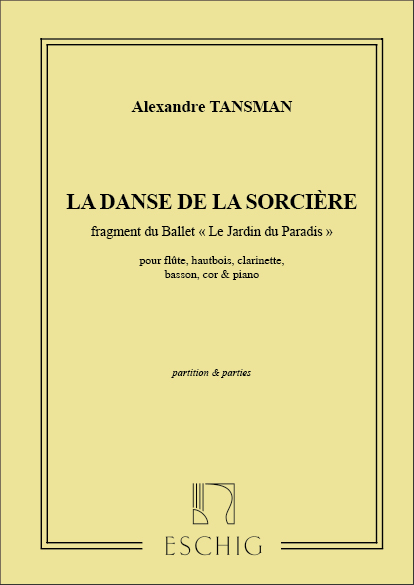 La danse de la sorciere pour flûte,&nbsp;&nbsp;hautbois, clarinette, basson, cor et&nbsp;&nbsp;piano