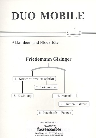 Duo mobile für Flöte und Akkordeon  Spielpartitur  