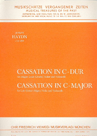 Cassation C-Dur  für Laute (Gitarre), Violine und Violoncello  Partitur und Stimmen