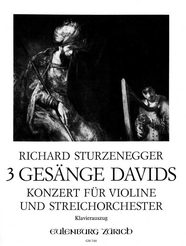 3 Gesänge Davids (Konzert)  für Violine und Streichorchester  Klavierauszug