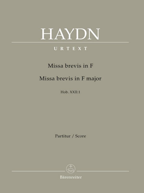 Missa brevis F-Dur Hob.XXII:1 für&nbsp;&nbsp;Soli (SS), Chor und Orchester&nbsp;&nbsp;Partitur