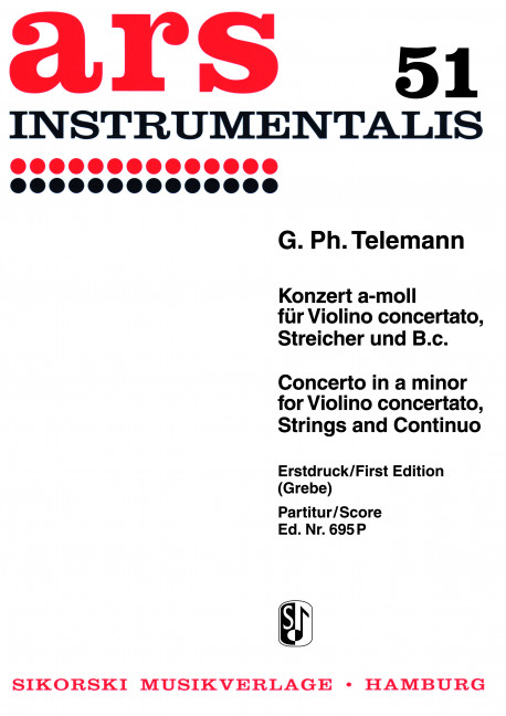 Konzert a-Moll für Violine concertato&nbsp;&nbsp;Streicher und Bc&nbsp;&nbsp;Partitur