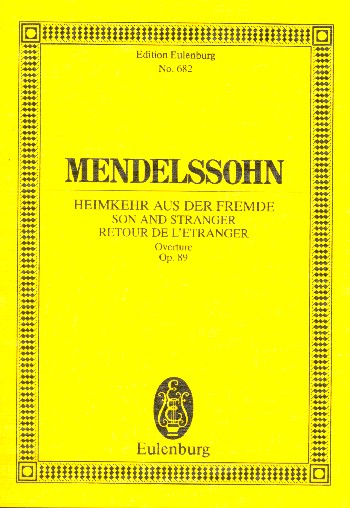 Heimkehr aus der Fremde op.89  für Orchester  Studienpartitur