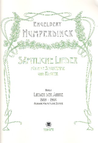 Sämtliche Lieder Band 1: Lieder der Jahre 1899-1904 &nbsp;&nbsp;für mittlere Singstimme und Klavier&nbsp;&nbsp;