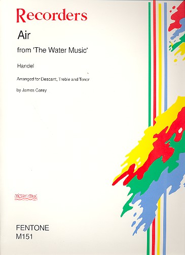 Air from The Water Music  for 3 recorders (SAT)  score and parts