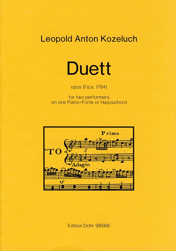 Duett op.8 für Klavier (Cembalo)  zu 4 Händen  
