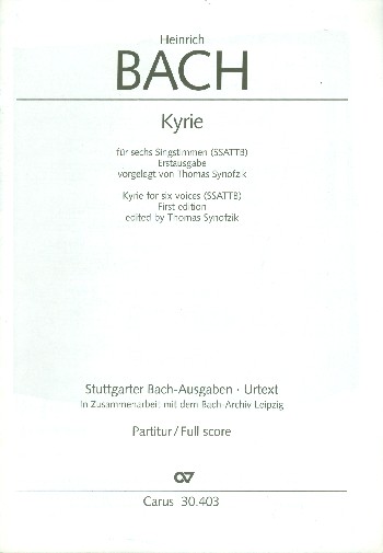 Kyrie&nbsp;&nbsp;für gem Chor (SSATTB) a cappella&nbsp;&nbsp;Singpartitur