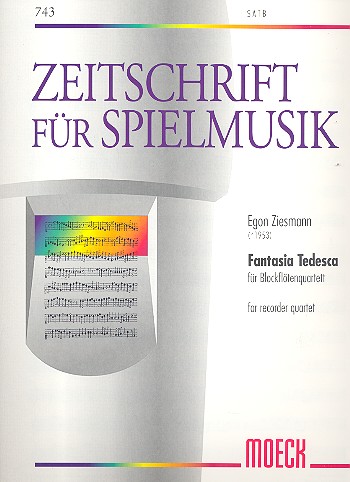 Fantasia tedesca  für 4 Blockflöten (SATB)  Spielpartitur