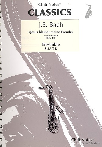 Jesus bleibet meine Freude aus BWV147&nbsp;&nbsp;für 6 Saxophone (SAAATB)&nbsp;&nbsp;Partitur und Stimmen