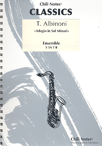 Adagio sol minore  für 6 Saxophone (SAAATB)  Partitur und Stimmen
