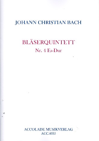 Quintett Es-Dur Nr.4 für Flöte, Oboe,  Klarinette Horn und Fagott  Partitur+Stimmen