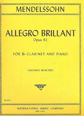 Allegro brillant op.92&nbsp;&nbsp;clarinet and piano&nbsp;&nbsp;