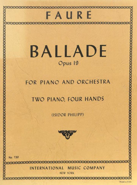Ballade op.19&nbsp;&nbsp;for piano and orchestra&nbsp;&nbsp;for 2 pianos 4 hands, 2 parts