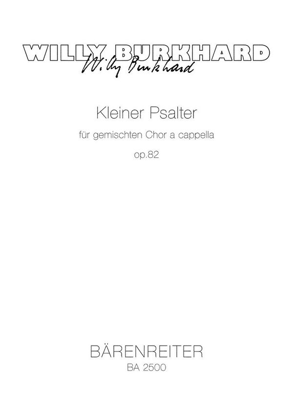 Kleiner Psalter  für gem Chor a cappella  Partitur