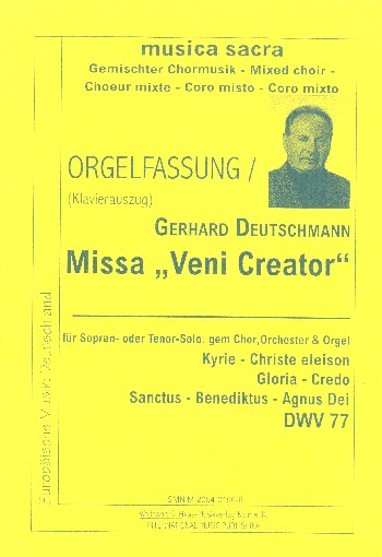 MISSA VENI CREATOR DWV77 FUER  SOLI (ST), GEM CHOR, ORCHESTER UND  ORGEL,  KLAVIERAUSZUG (= ORGELFASSUNG)