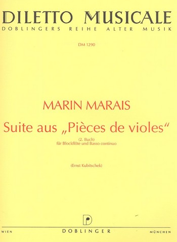 Suite aus pieces de violes  für Blockflöte und bc  