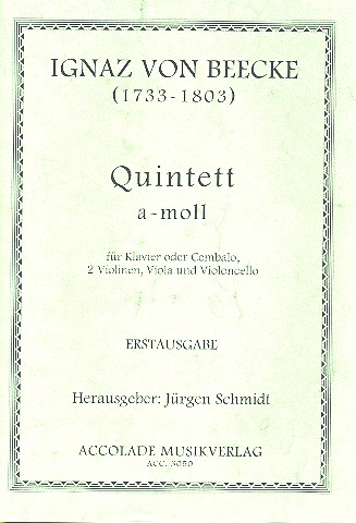 Quintett a-Moll für Klavier und  Streichquartett  Stimmen