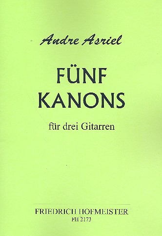 5 Kanons für 3 Gitarren  Partitur und Stimmen  