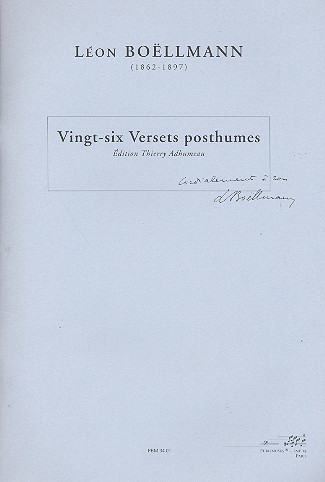 26 versets posthumes  pour orgue  