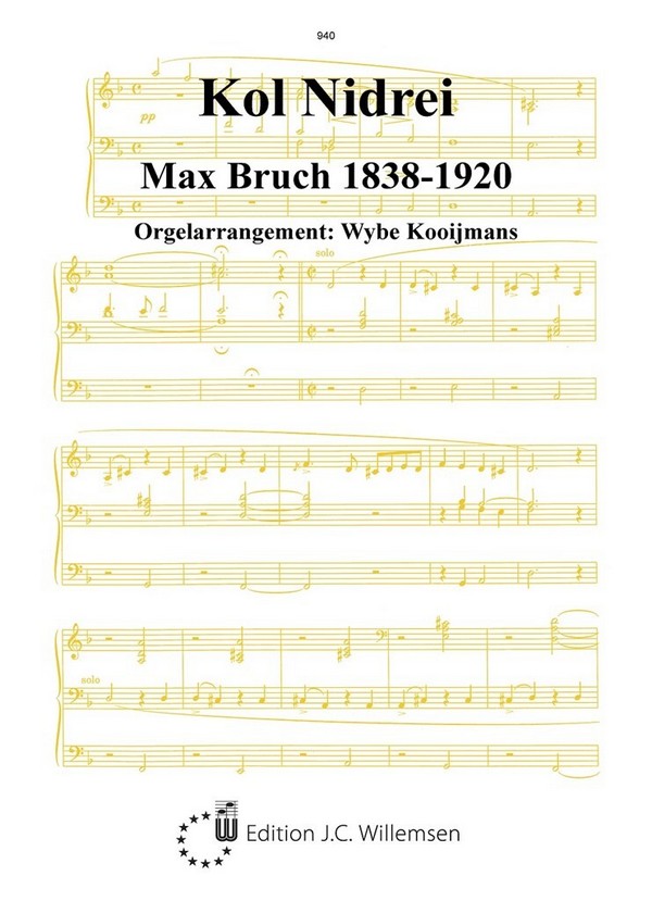 Kol Nidrei  für Orgel  