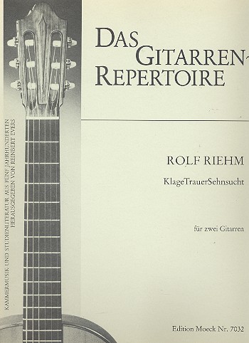 Klagetrauersehnsucht für  2 Gitarren,  Spielpartitur  